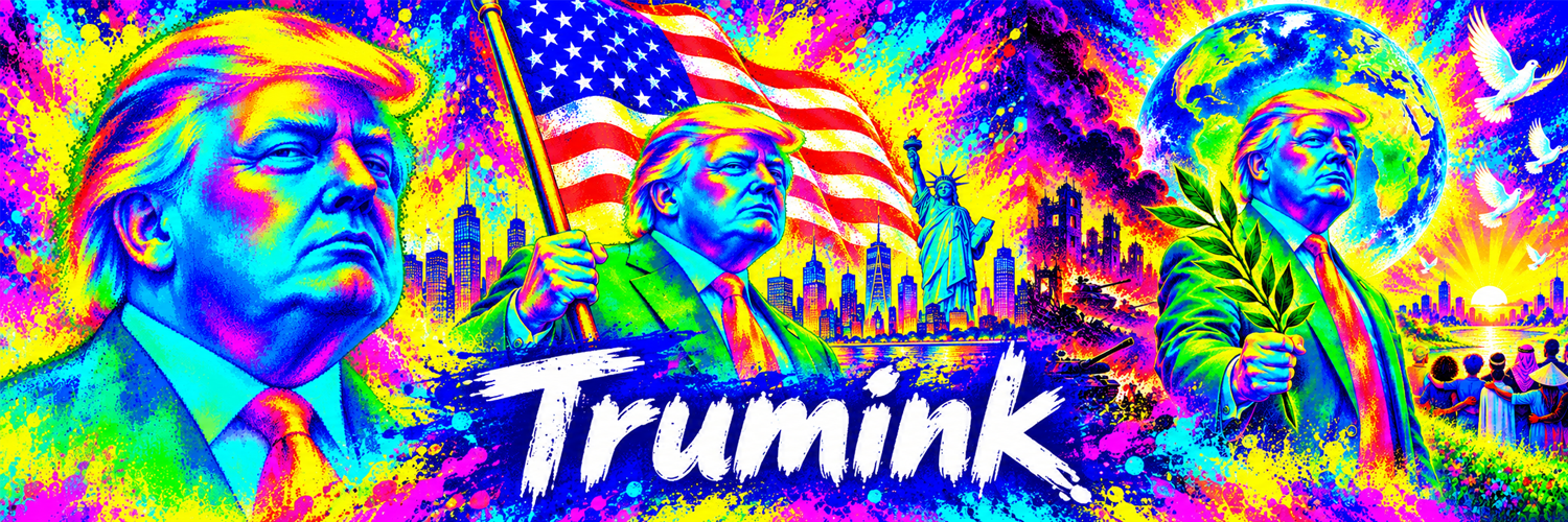 Trumink banner — from American imagery to a vision of world peace